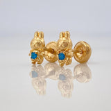 Stud Earrings Smiling Rabbit 0.75gr / 8mm Yellow Gold 18K %