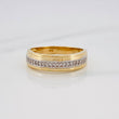 Channel Band Ring 3.5g / T8 1/4 Two-Tone Yellow White Gold 18K