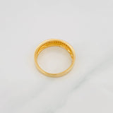 Channel Band Ring 3.5g / T8 1/4 Two-Tone Yellow White Gold 18K