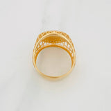 Saint Michael Archangel Ring 7.3g / T9 1/4 Three Golds 18K