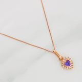 Set Cadena Veneciana + Dije Corazon / 1.5g / 18 in Oro Rosa 18K