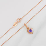 Venetian Chain Set + Heart Pendant / 1.55g / 18 in Rose Gold 18K