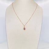Venetian Chain Set + Heart Pendant / 1.55g / 18 in Rose Gold 18K