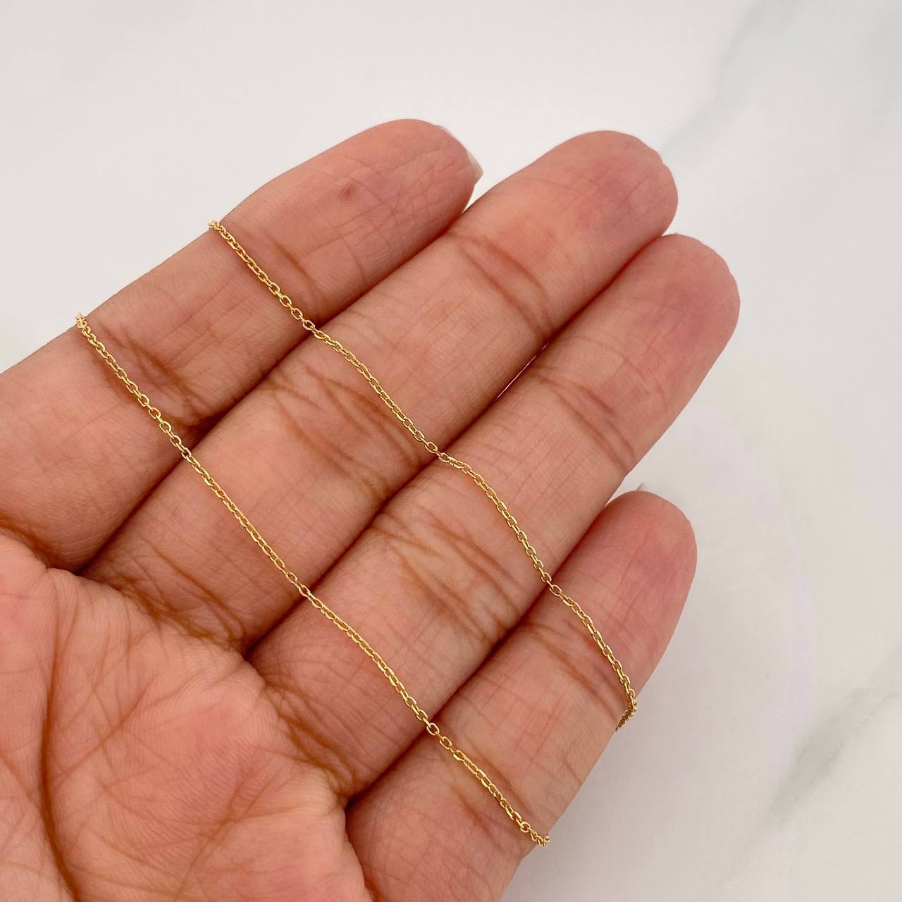 Set Cadena Aro Seguido + Dije Corazon / 1.75g / 18 in Oro Amarillo 18K