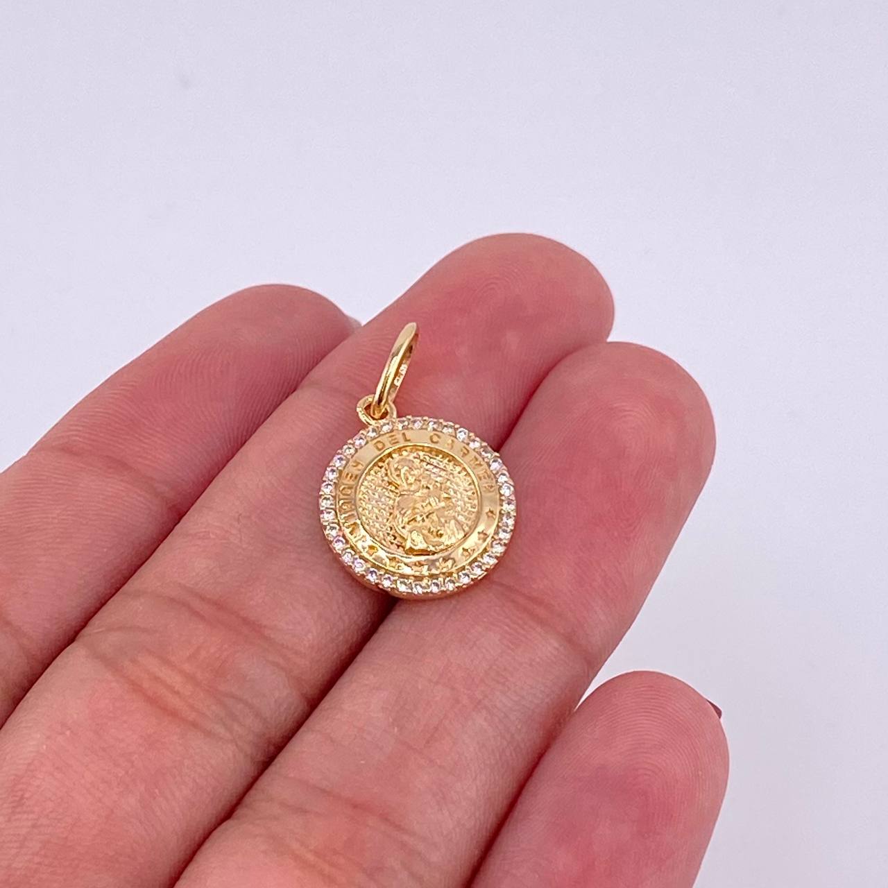Dije Medalla Virgen del Carmen 2.4g / 1 in Oro Amarillo 18K