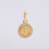 Dije Medalla San Benito 1.55g / 3/4 in Oro Amarillo 18K