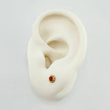 Topos Flor Girasol 0.75gr / 5mm Oro Amarillo 18K