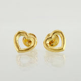 Stud Earrings Heart 0.65gr / 8mm Yellow Gold 18K