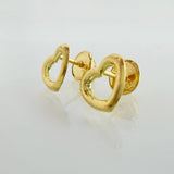 Stud Earrings Heart 0.65gr / 8mm Yellow Gold 18K