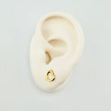 Stud Earrings Heart 0.65gr / 8mm Yellow Gold 18K