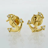 Stud Earrings Ancla Destellante 0.8 g / in / 9 mm Yellow Gold 18K