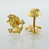 Topos Ancla Destellante 0.85gr / 9mm Oro Amarillo 18K