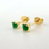 Topos Cuatro Garras Esmeraldas 30pts 1.3gr / 3.5mm Oro Amarillo 18K *