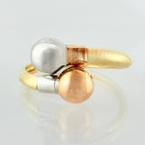 Anillo Tu Y Yo 1.7gr / T8 1/2 / Tres Oros 18K