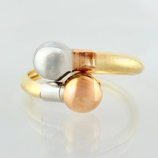 Anillo Tu Y Yo 1.6gr / T7 3/4 / Tres Oros 18K