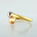 Anillo Tu Y Yo 1.6gr / T7 3/4 / Tres Oros 18K