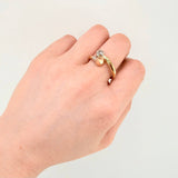 Anillo Tu Y Yo 1.6gr / T7 3/4 / Tres Oros 18K