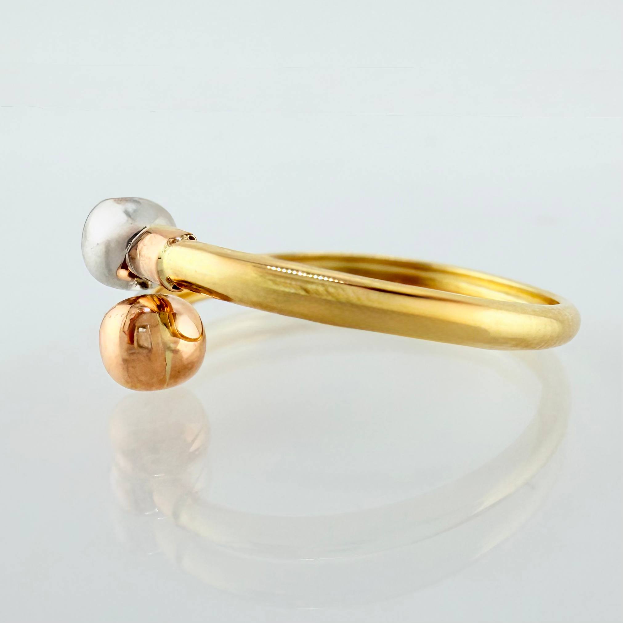 Anillo Tu Y Yo 0.9gr / T6 1/2 / Tres Oros 18K