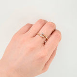 Anillo Tu Y Yo 1.05gr / T8 3/4 / Tres Oros 18K