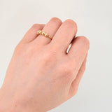 Anillo Cinco Lunas 1gr / T6 1/2 / Oro Amarillo 18K