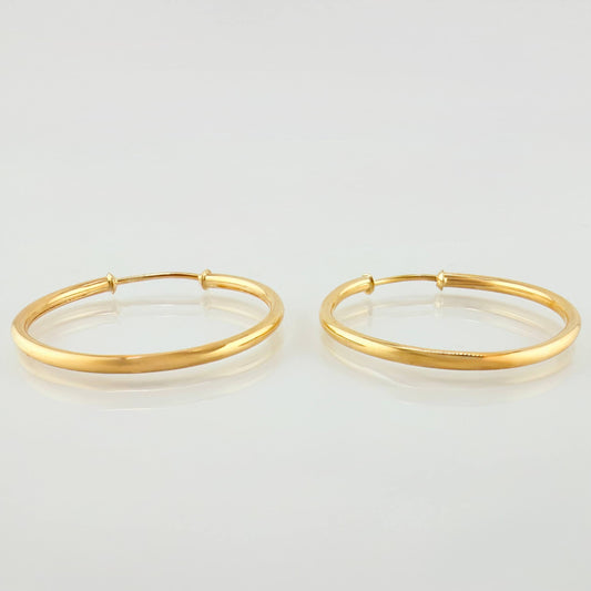 Candongas Aro Liso 2.25gr / 1 in / Oro Amarillo 18K