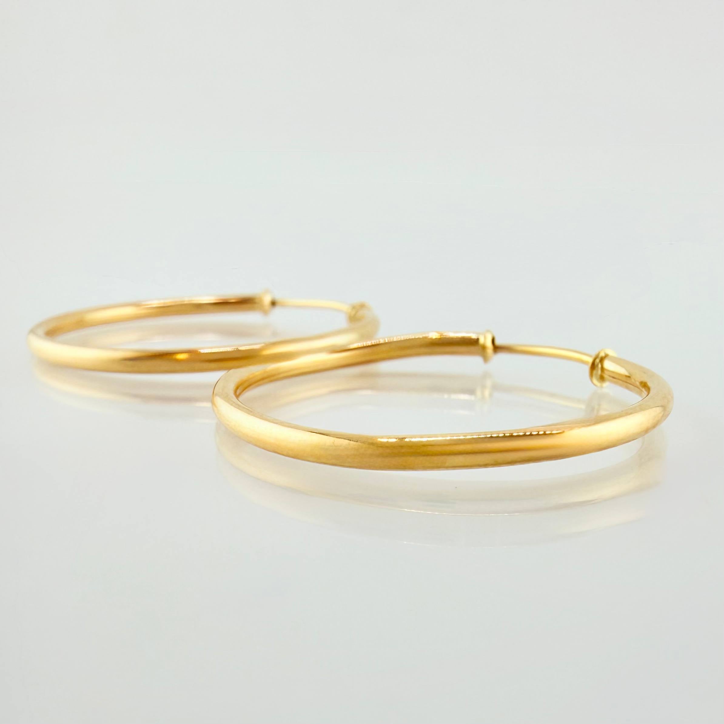 Candongas Aro Liso 2.25gr / 1 in / Oro Amarillo 18K