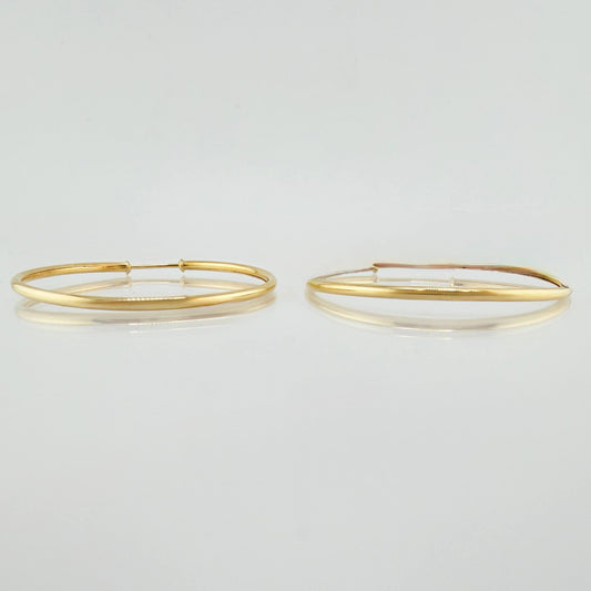 Candongas Aro Liso 3.25gr / 1 1/2 in / Oro Amarillo 18K