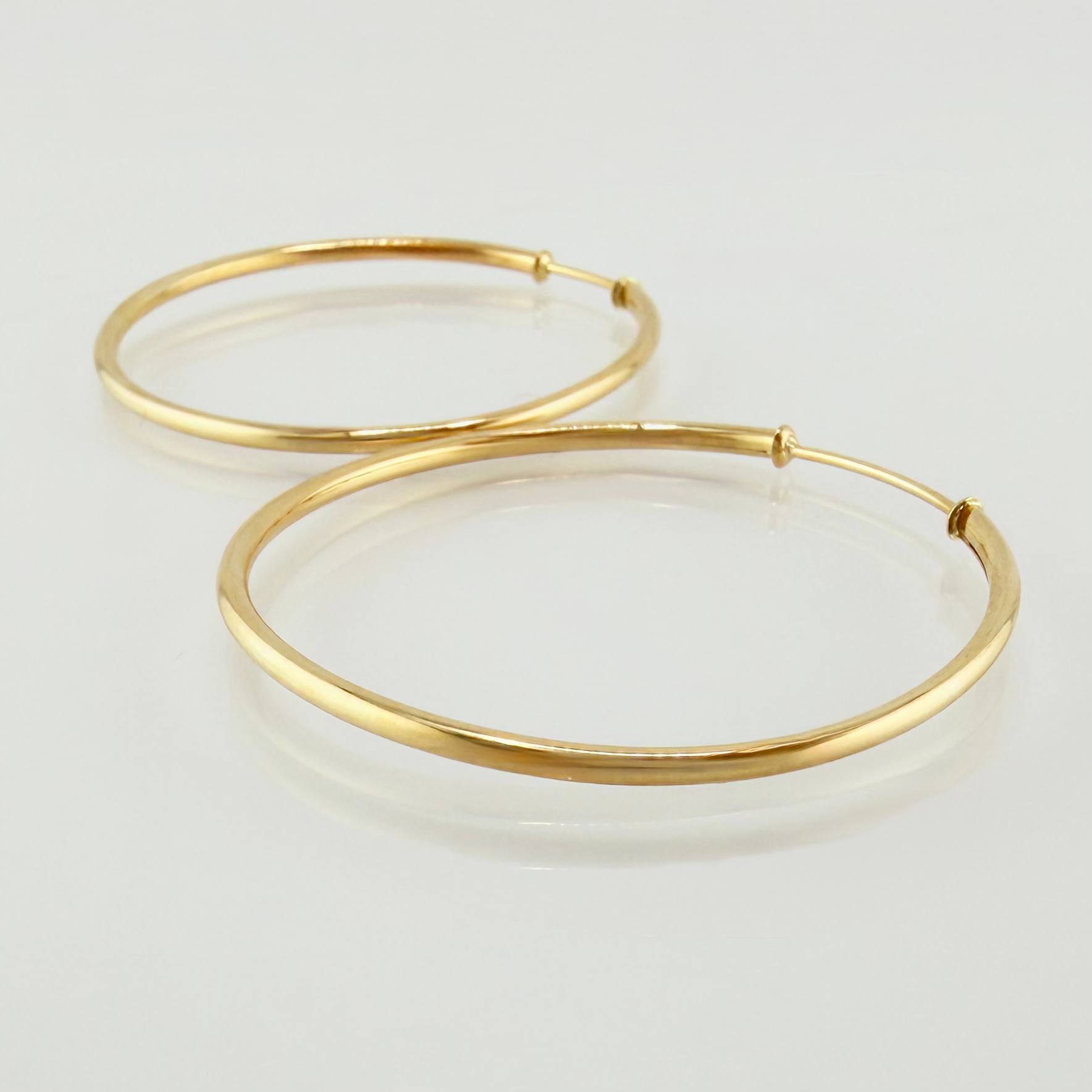 Candongas Aro Liso 3.25gr / 1 1/2 in / Oro Amarillo 18K