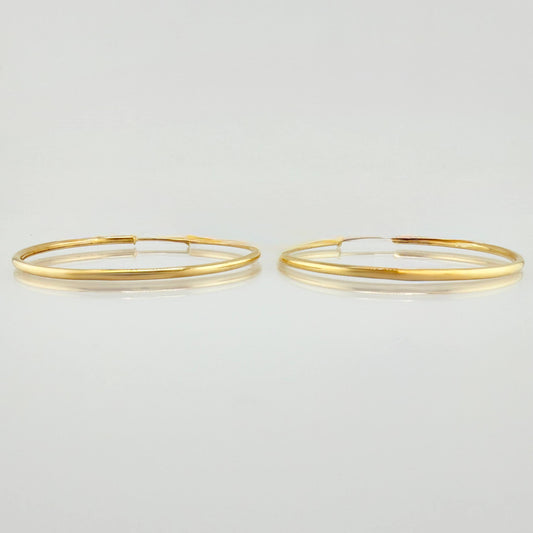 Candongas Aro Liso 3.45gr / 1 3/4 in / Oro Amarillo 18K