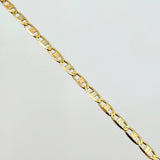 Cadena Plana Trebol Nacar Rosado 3.3gr / 17 3/4 in / 1.2mm Tres Oros +4 18K *