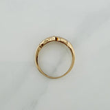 Leaves Silhouette Ring 2.2gr / T6 1/2 / Two-tone 18K Yellow and White Gold %