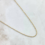 Cadena Morse Ice 5gr / 50cm / 1.5mm Dos Oros Amarillo Blanco +3 18K ©
