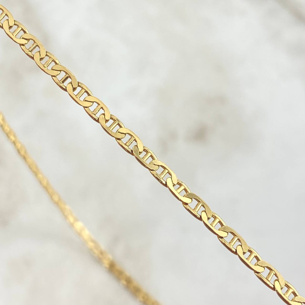 Flat Mariner Chain 14.2gr / 60cm / 3.2mm Yellow Gold +3 18K ©