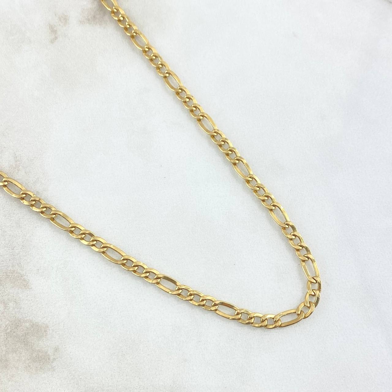 Cadena Figaro 4.8gr / 50cm / 3.3mm Oro Amarillo +0 18K ©