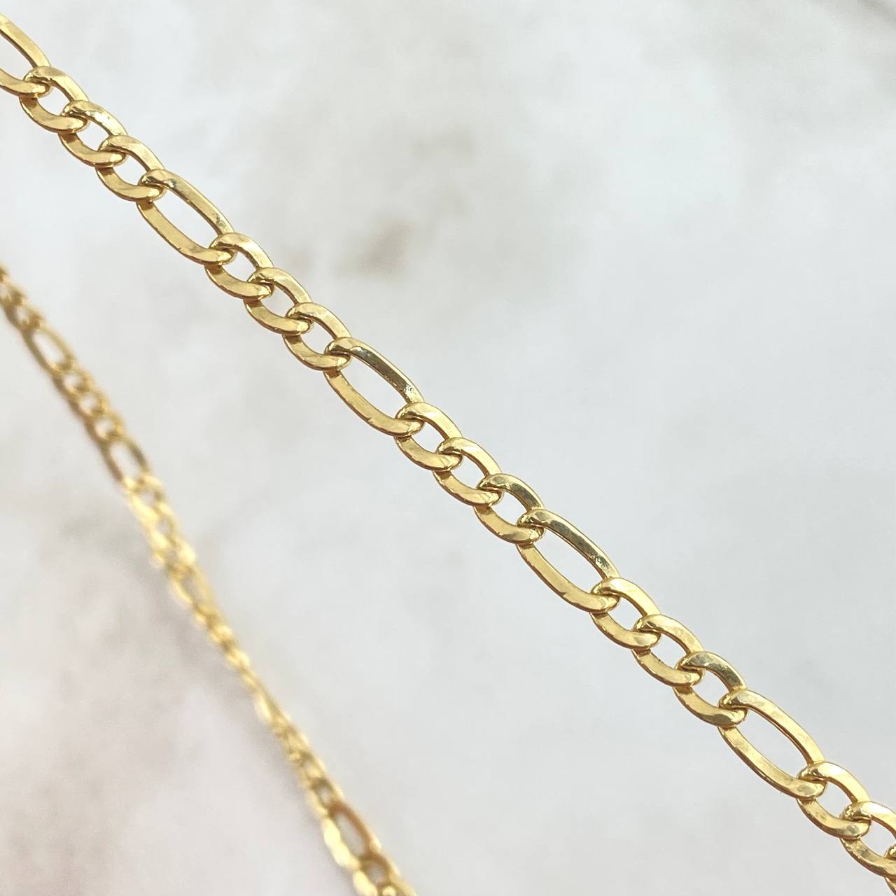 Cadena Figaro 4.8gr / 50cm / 3.3mm Oro Amarillo +0 18K ©