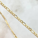 Cadena Figaro 4.15gr / 60cm / 3.4mm Oro Amarillo +0 18K