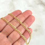 Figaro Chain 4.2gr / 60cm / 3.4mm Yellow Gold +0 18K