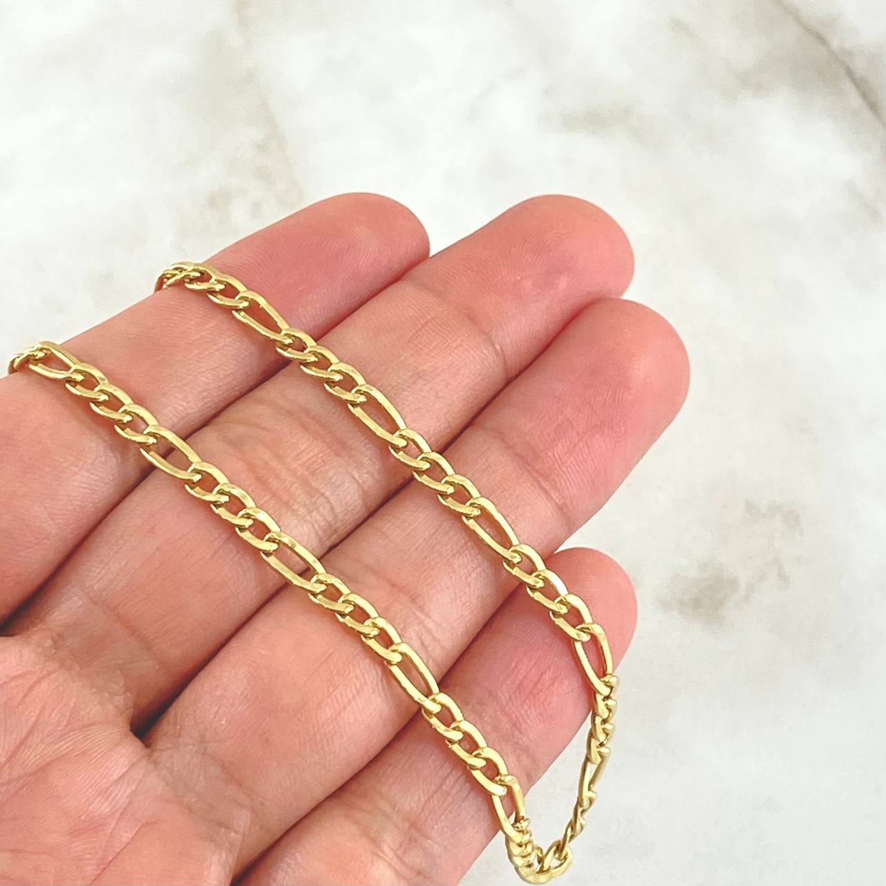 Figaro Chain 4.4gr / 60cm / 3.5mm Yellow Gold +0 18K *