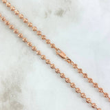 Military Chain 23.2gr / 55cm / 4mm Bead Diamond Cut Moon 18K Yellow Gold ©