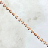 Military Chain 23.2gr / 55cm / 4mm Bead Diamond Cut Moon 18K Yellow Gold ©