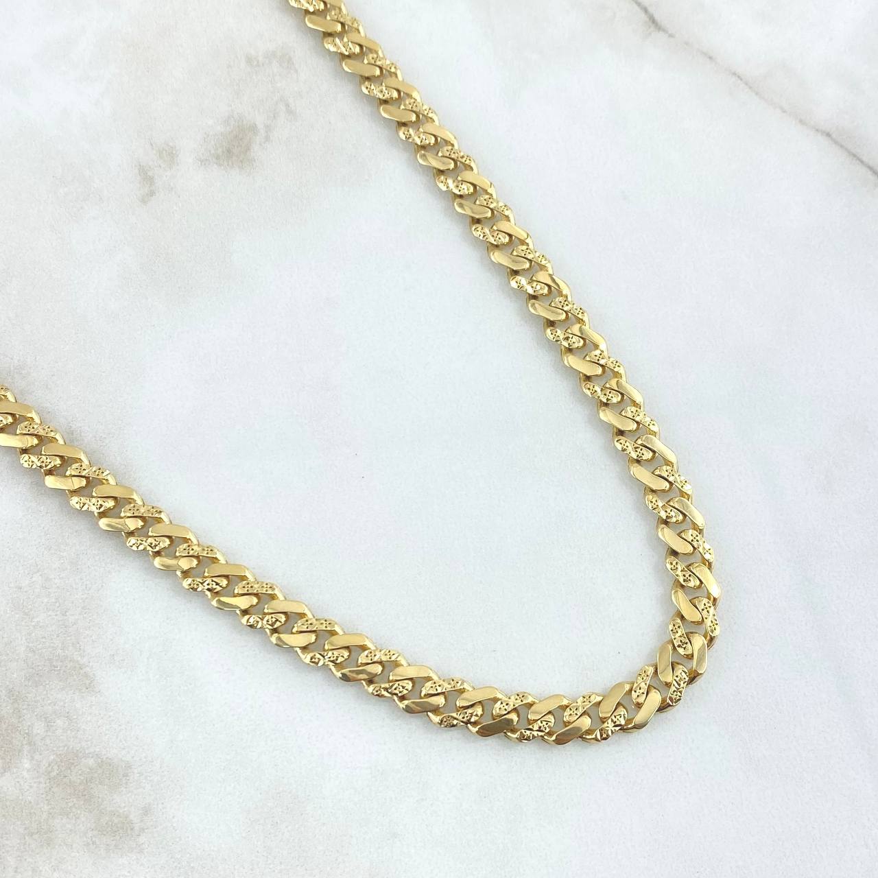 Cuban Links Infinite 24.25gr / 60cm / 6.2mm Diamond Cut Partial Yellow Gold +2 18K ©