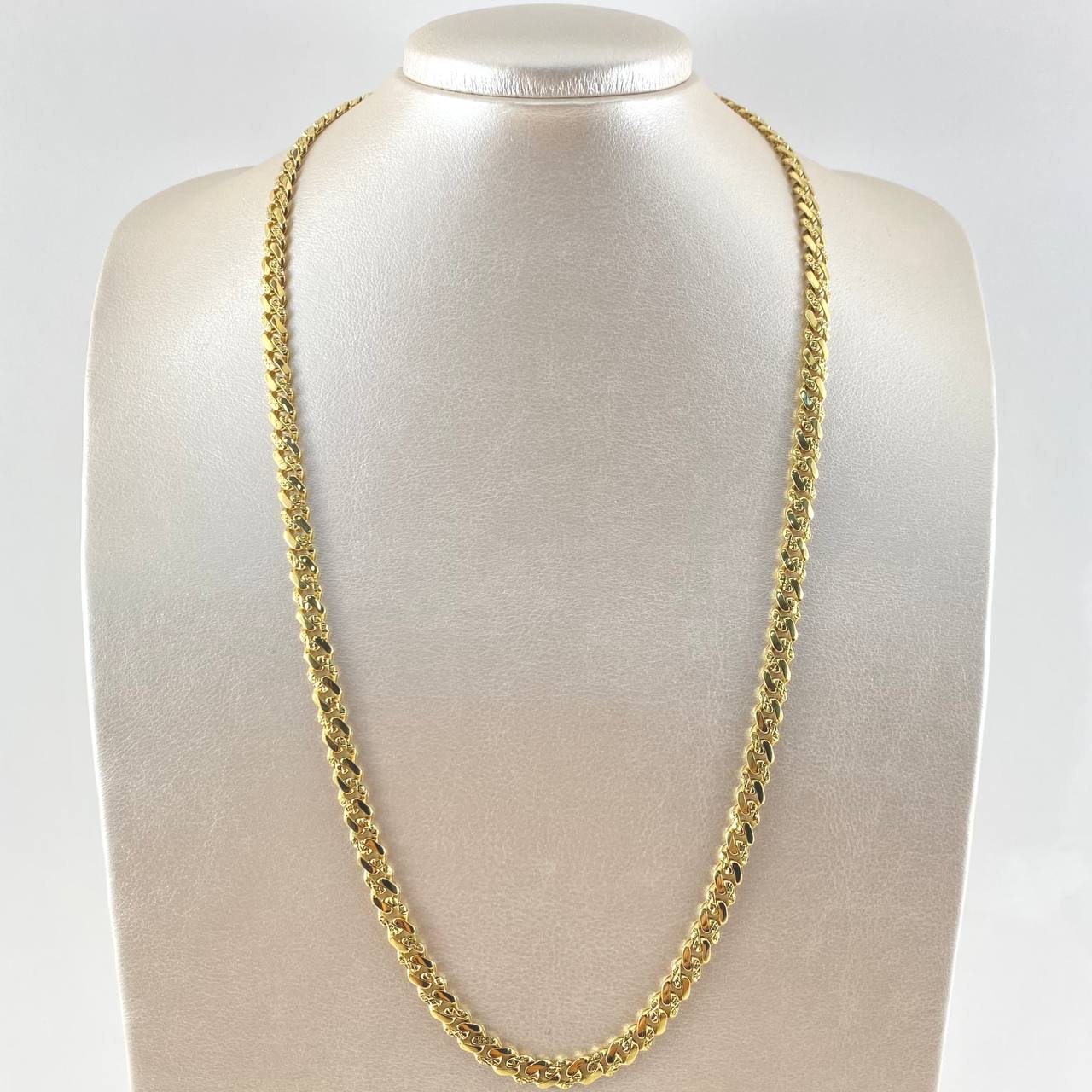 Cuban Links Infinite 24.25gr / 60cm / 6.2mm Diamond Cut Partial Yellow Gold +2 18K ©