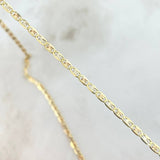 Cadena Plana 3.55gr / 60cm / 2.2mm Diamantada Tres Oros +3 18K ©