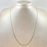 Cadena Plana 3.1gr / 50cm / 2.2mm Diamantada Tres Oros +3 18K ©