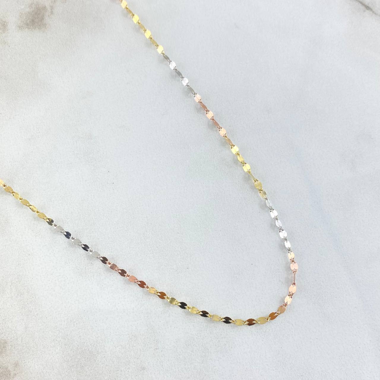 Chain Flor Mirror 1.15gr / 50cm / 1.9mm Three Golds +3 18K ©