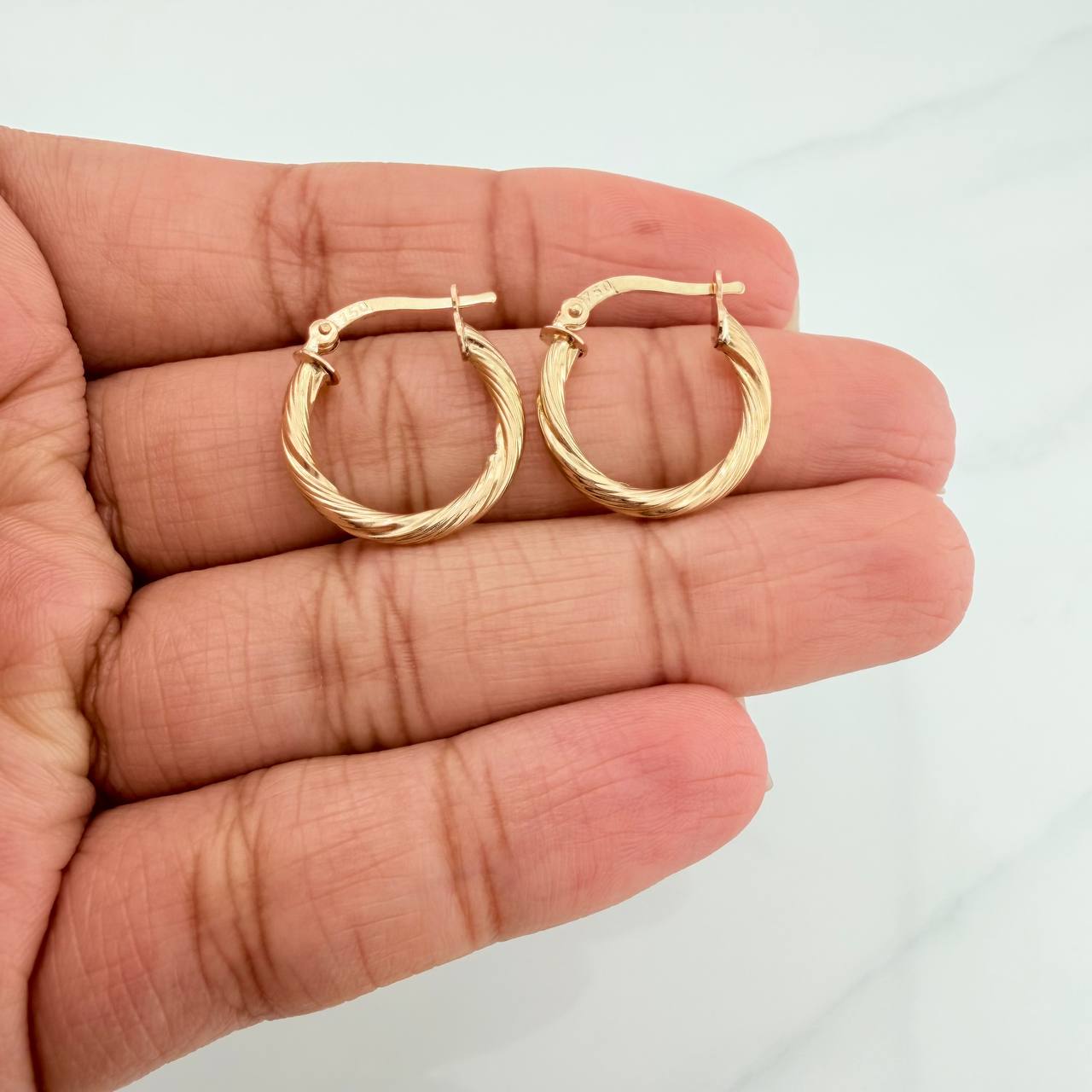 Candongas Mary 2 g / 3/4 in Oro Amarillo 18K