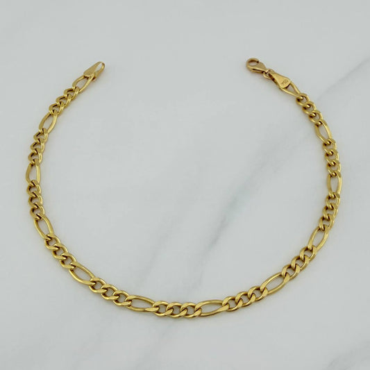 Pulso Figaro 3.65 g / 7 3/4 in / 1.2 mm Oro Amarillo 18K