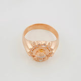 Anillo Rostro Cristo 6 g / T11 1/2 Dos Oros Blanco Rosa 18K