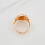 Anillo Rostro Cristo 6 g / T11 1/2 Dos Oros Blanco Rosa 18K