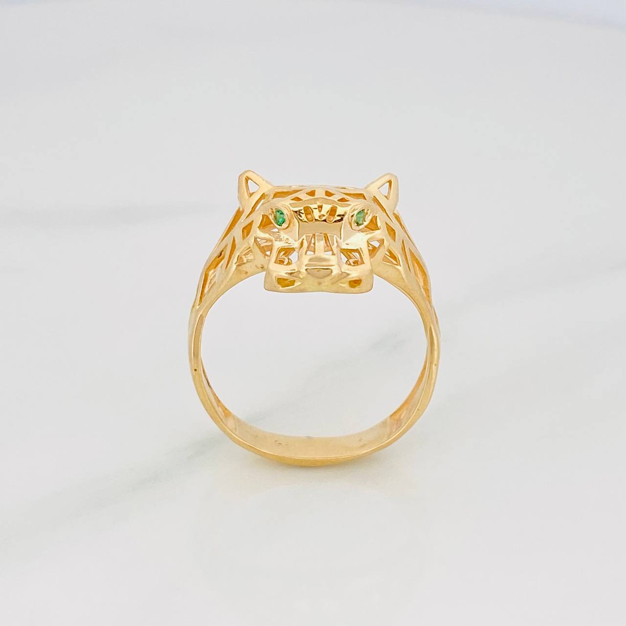 Anillo Pantera 4.55 g / T9 1/4 Oro Amarillo 18K